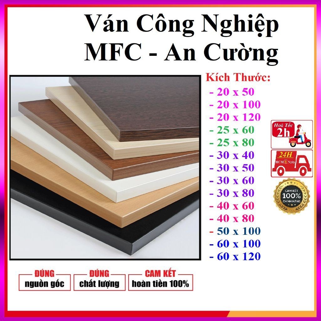 60x120 Ván gỗ AN CƯỜNG, tấm ván MFC 17ly phủ melamine làm kệ, mặt bàn, giá sách đẹp hơn gỗ thông | Shopee Việt Nam