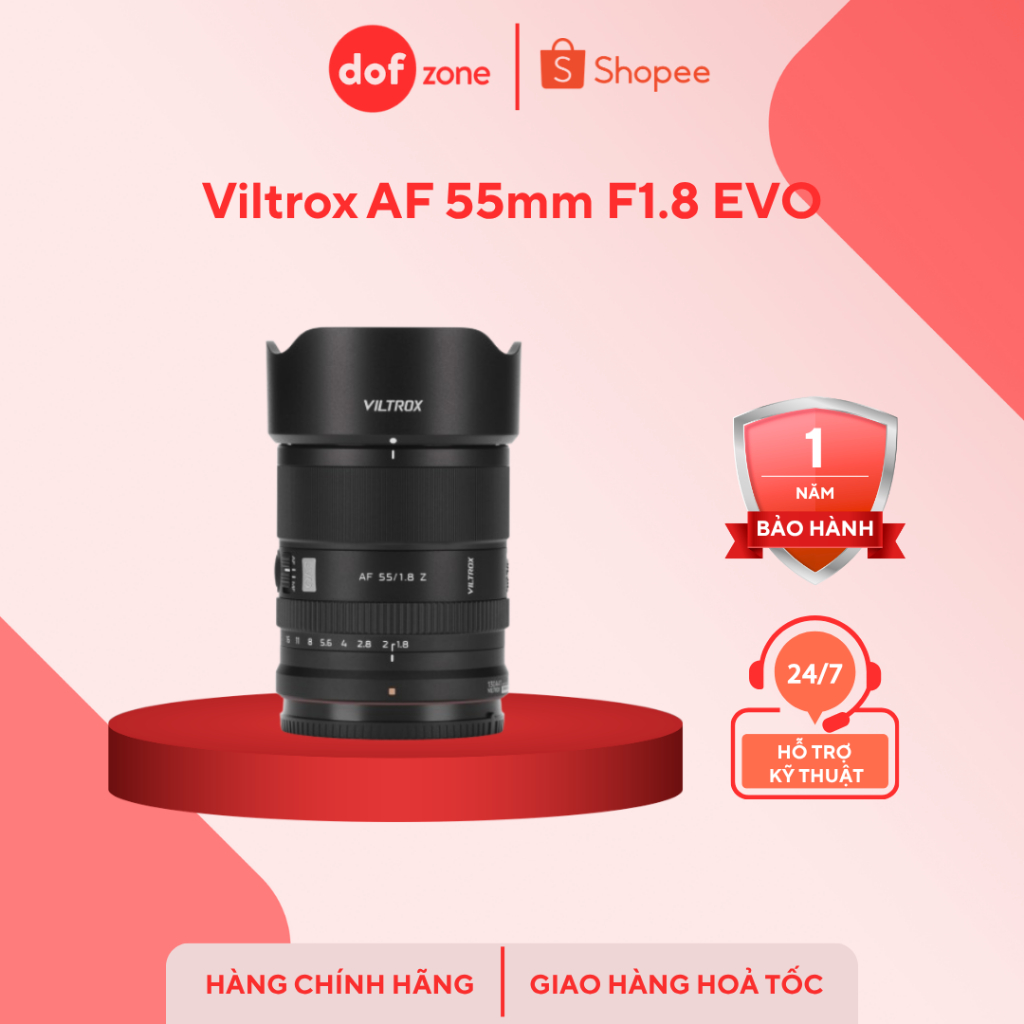 Ống kính Viltrox AF 55mm F1.8 EVO (Sony FE/Nikon Z) - Hàng chính hãng bảo hành 12 tháng | Shopee Việt Nam