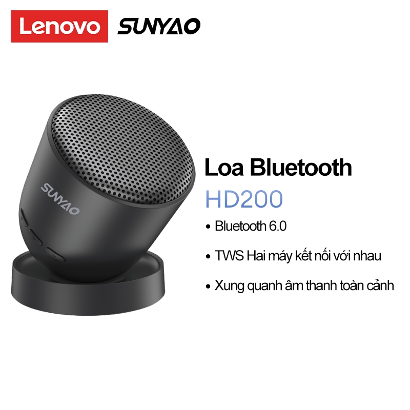 Loa Bluetooth Lenovo Sunyao HD200 | TWS Kết Nối Đôi, Âm Thanh Vòm Sống Động | Pin Khủng 800mAh | Chuẩn Bluetooth Mới Nhất | Shopee Việt Nam