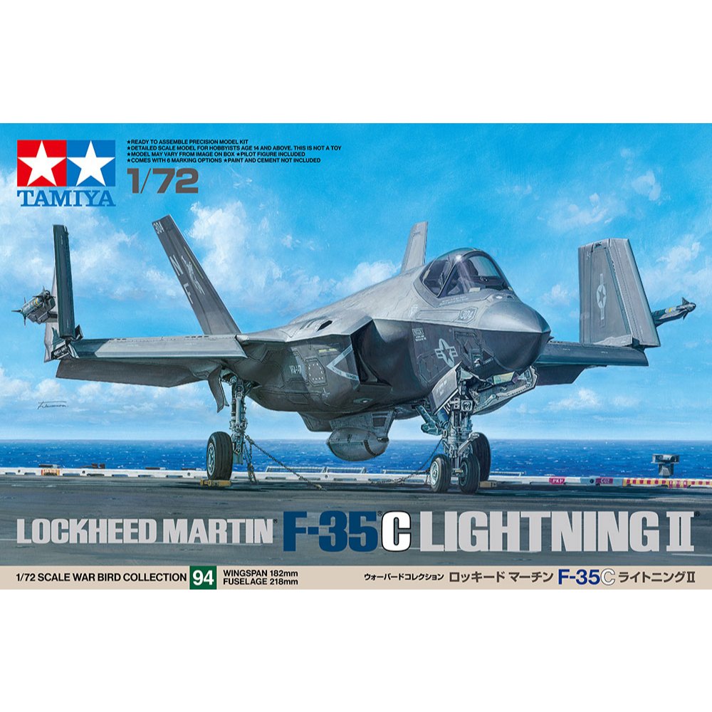 60794 Tamiya 1/72 Lockheed Martin F-35C Lightning II (Bộ sưu tập Warbird 1/72 của Tamiya) | Shopee Việt Nam