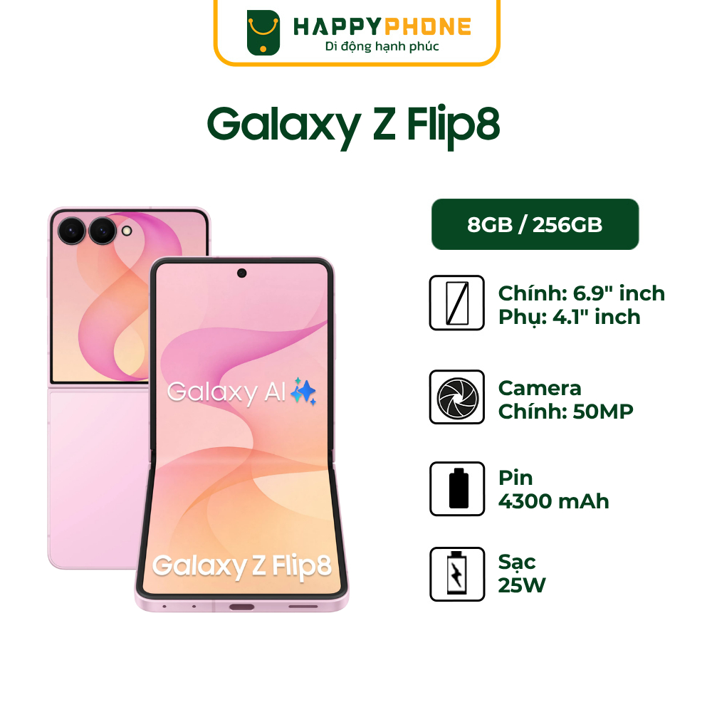 Điện Thoại Samsung Galaxy Z Flip8 - Hàng Chính Hãng | Shopee Việt Nam