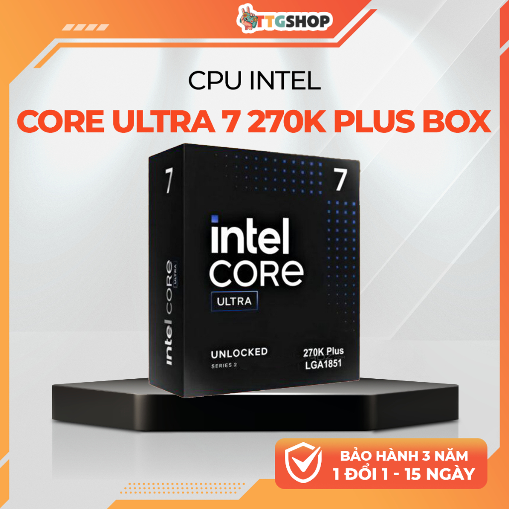 CPU Intel Core Ultra 7 270K Plus BOX 24 Nhân 24 Luồng Up To 5.5GHz LGA1851 DDR5 Intel Graphics | Shopee Việt Nam