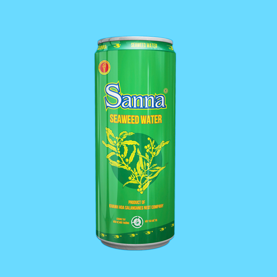 [Thùng 24 lon] Nước rong biển đóng lon Sanna - lon 320ml - sản phẩm của Công ty Yến Sào Khánh Hoà | Shopee Việt Nam