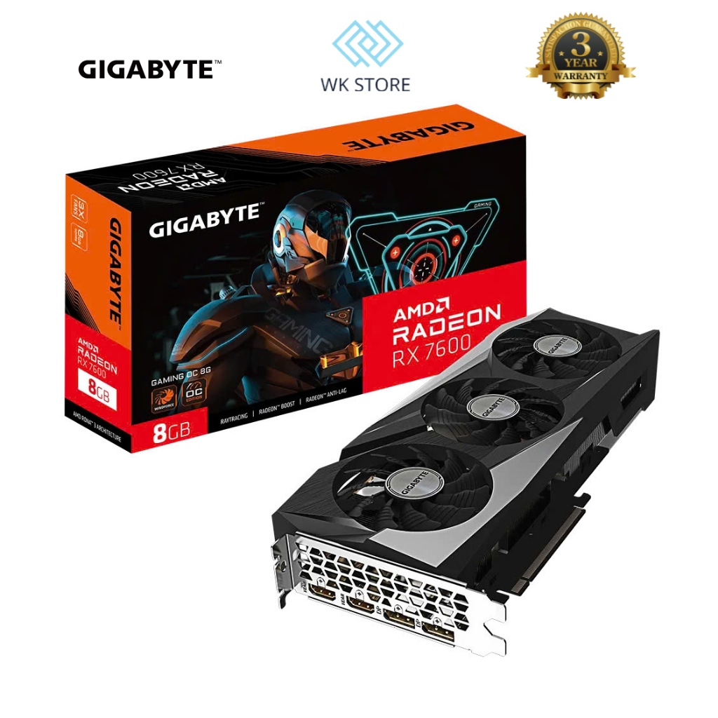 VGA Gigabyte Radeon RX 7600 Gaming OC 8GB 3 Fan (Mới, BH 36T) | Shopee Việt Nam
