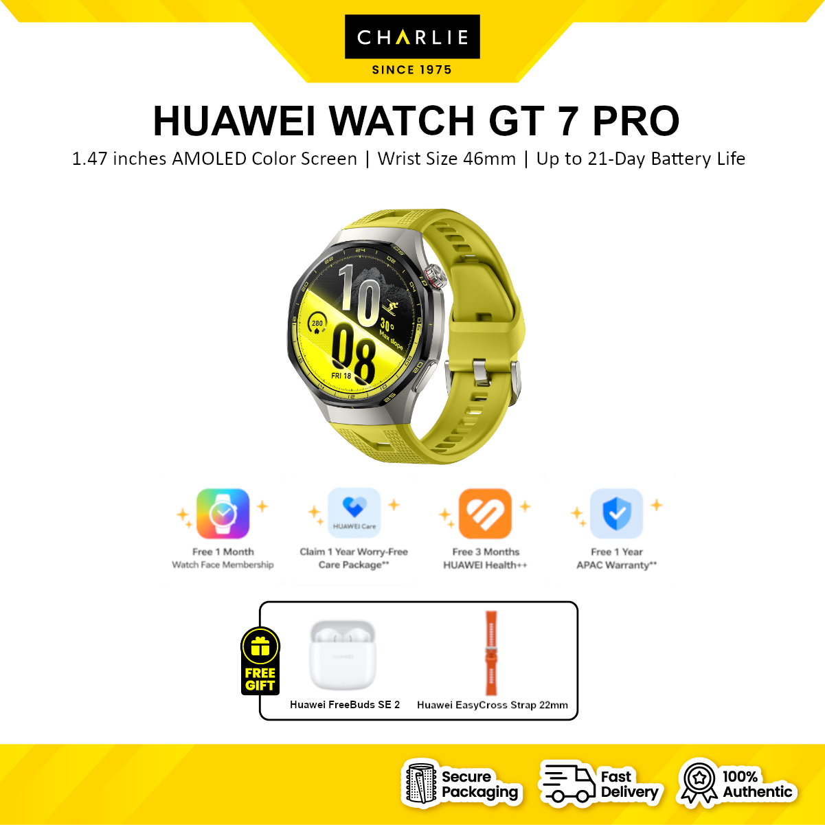 HUAWEI WATCH GT 7 PRO 46MM | SMARTWATCH | ORIGINAL HUAWEI MALAYSIA