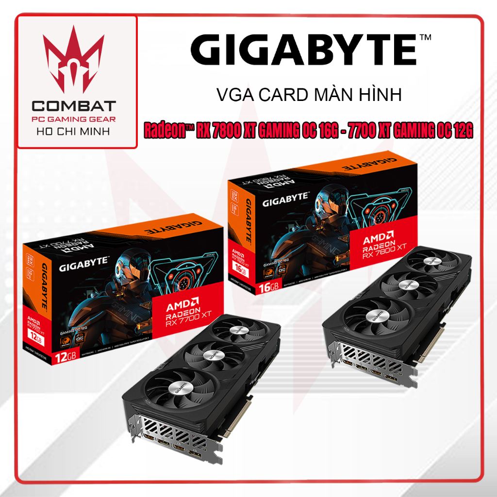 VGA Card Màn Hình Gigabyte Radeon RX 7700 XT 7800 XT GAMING OC 12G 16G GDDR6 Hàng chính hãng | Shopee Việt Nam