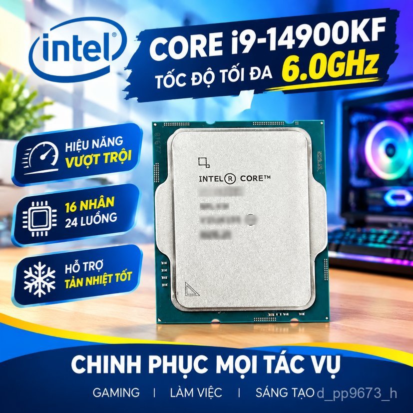 CPU Intel Core i9-14900KF mới nguyên tray, bộ xử lý Core 6.0GHz hiệu năng đỉnh cao chơi game | Shopee Việt Nam