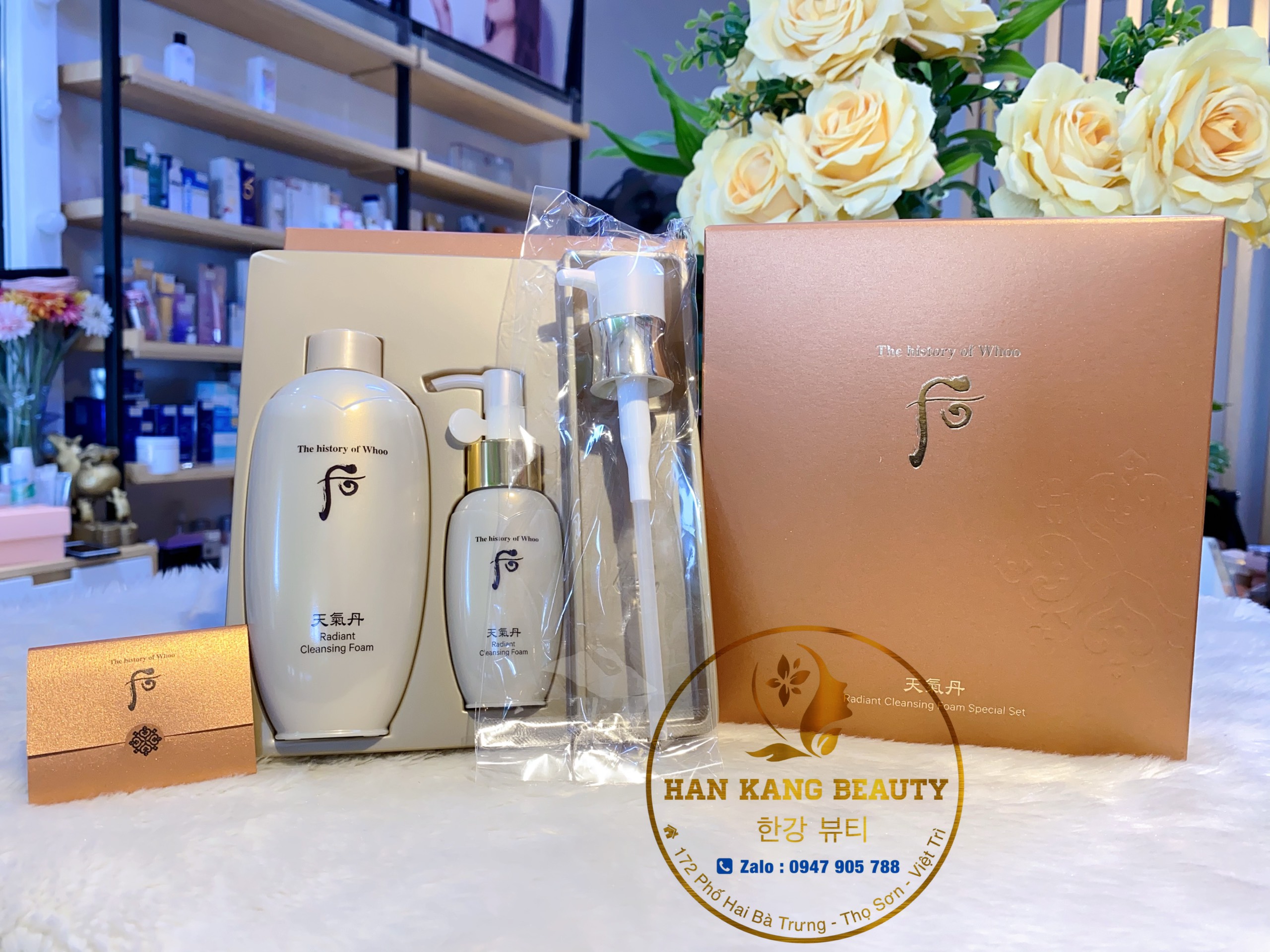 Set Sữa rửa mặt tái sinh đông y The History Of Whoo Cheongidan Radiant Cleansing Foam Special Set (tuýp full 200ml+ kèm tuýp nhỏ 50ml)