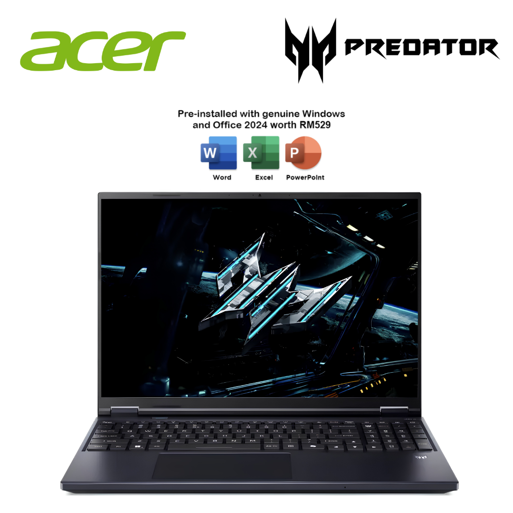 Acer Predator Helios Neo 16 AI PHN16-I31-73TC 16" WQXGA Gaming Laptop ( i7-14650HX 16GB 1TB RTX5060 8GB W11 HS+M365)