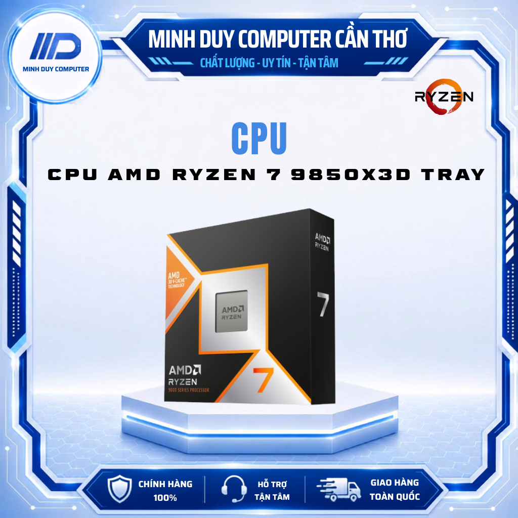 CPU AMD RYZEN 7 9850X3D TRAY - CHÍNH HÃNG - BẢO HÀNH 36 THÁNG | Shopee Việt Nam