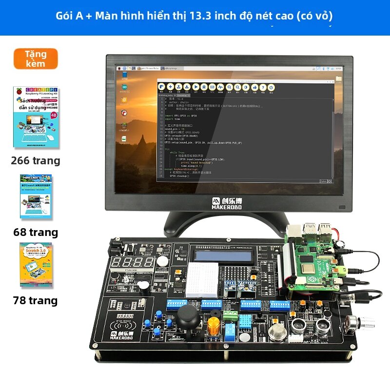 YOUCHUANGXIANG | Bảng Phát Triển Lập Trình Python Scratch Raspberry Pi 4