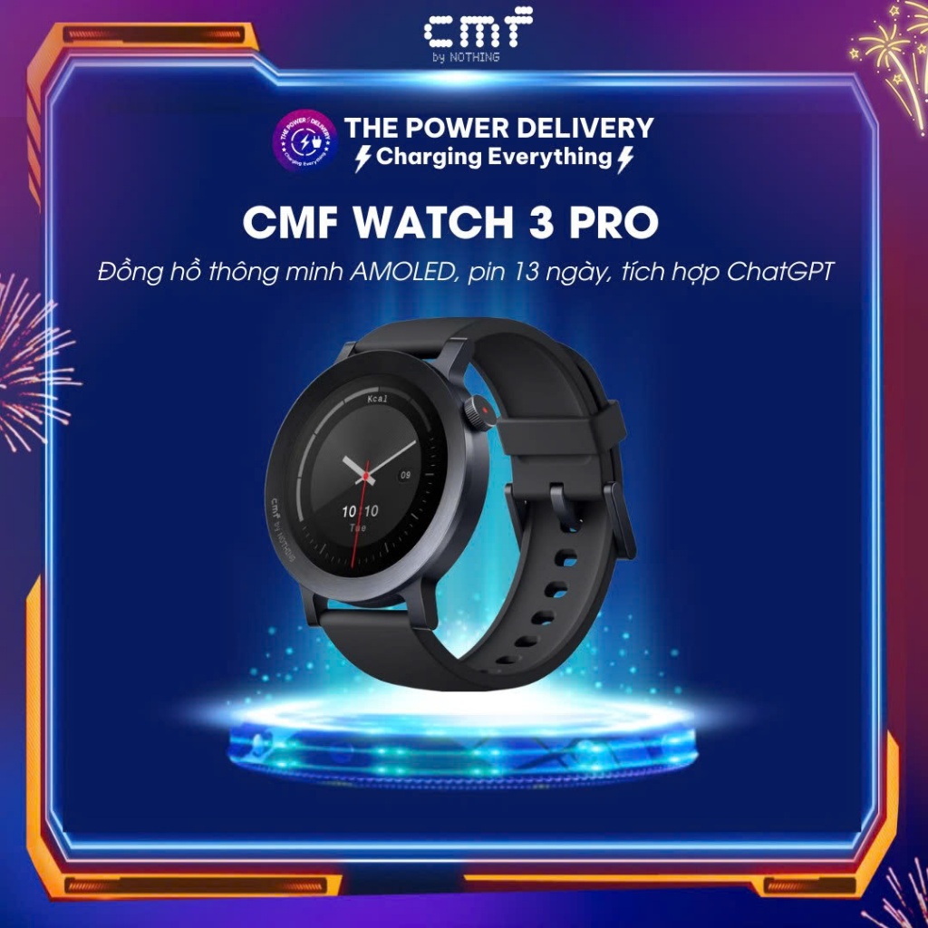 Đồng Hồ Thông Minh CMF Watch 3 Pro, Màn Hình AMOLED 1.43 inch, GPS Băng Tần Kép, Pin 13 Ngày, Tích Hợp ChatGPT | Shopee Việt Nam