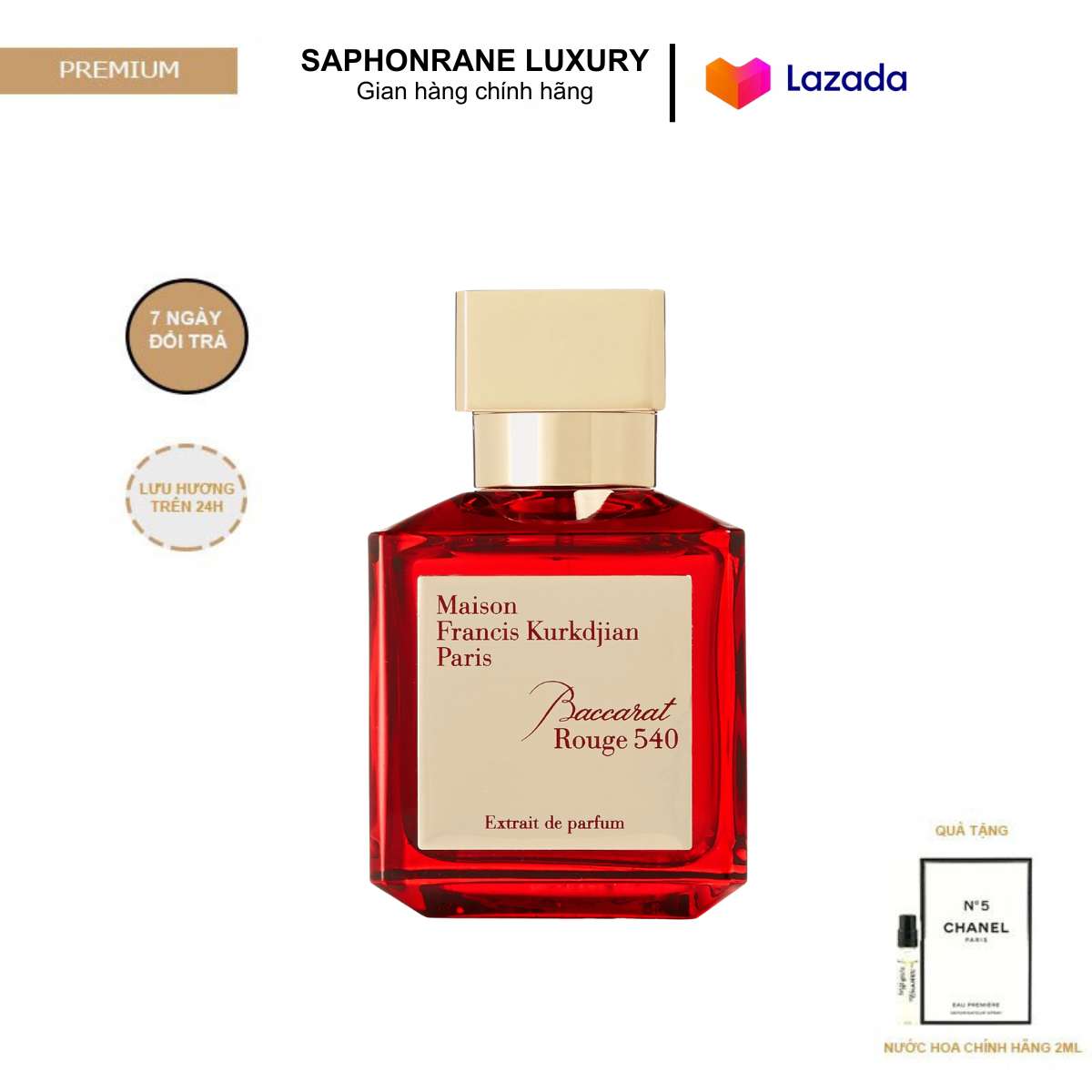 Nước Hoa Maison Francis Kurkdjian Baccarat Rouge 540 Extrait De Parfum 70ml - Siêu Hot  [Lưu hương siêu lâu] [Nước hoa chính hãng]