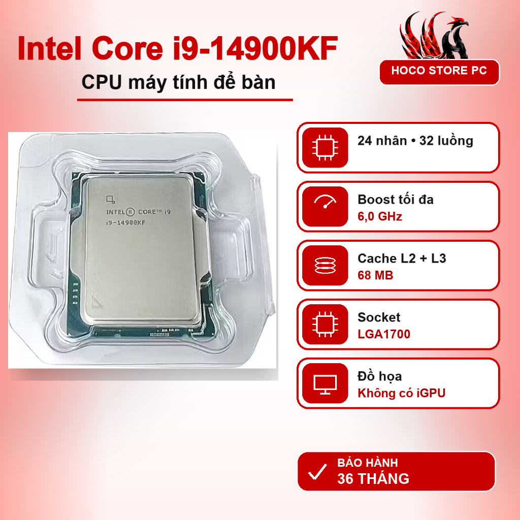 CPU Intel Core i9-14900KF 24 Nhân 32 Luồng LGA1700 | Shopee Việt Nam