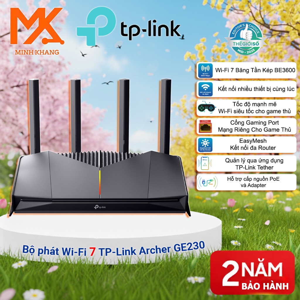 Router Wi-Fi 7 TP-Link Archer GE230 BE3600 – Băng Tần Kép, Tốc Độ Siêu Nhanh, Chuẩn Mới 2026 | Shopee Việt Nam