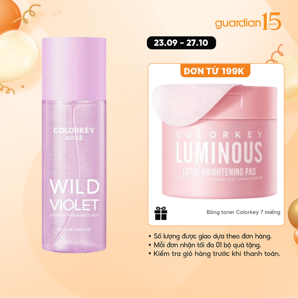 Xịt Thơm Toàn Thân Colorkey Rosé Crush Shimmer Fragrance Mist 100ml | Guardian Việt Nam
