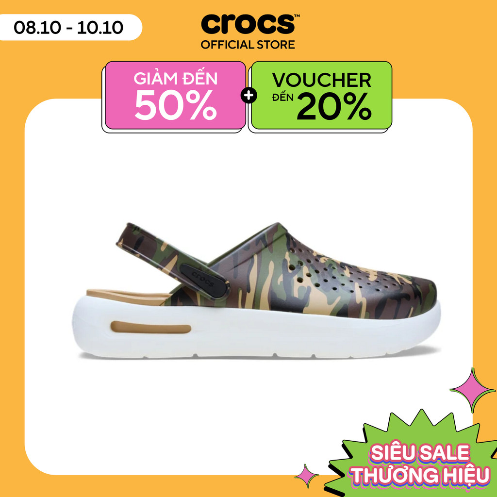 Giày Clog Unisex Crocs Inmotion Camouflage - Army Green - 214112-3TC