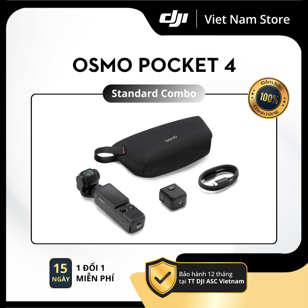 Camera DJI Pocket 4 Máy Quay Phim Cầm Tay Bộ Nhớ Trong 107GB Quay 4K 240fps - Bản Standard Combo | Shopee Việt Nam