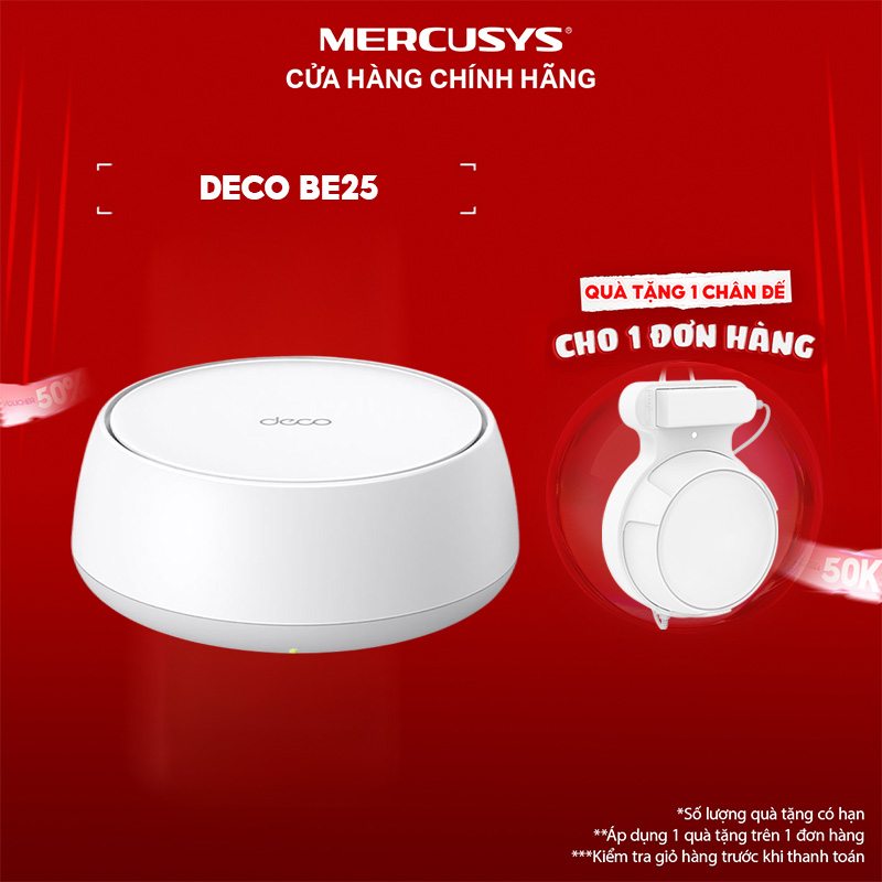 Bộ Phát Wi-Fi Mesh TP-Link Deco BE25 | Chuẩn Wi-Fi 7 BE5000 Băng Tần Kép MLO Chuyển Vùng Liền Mạch