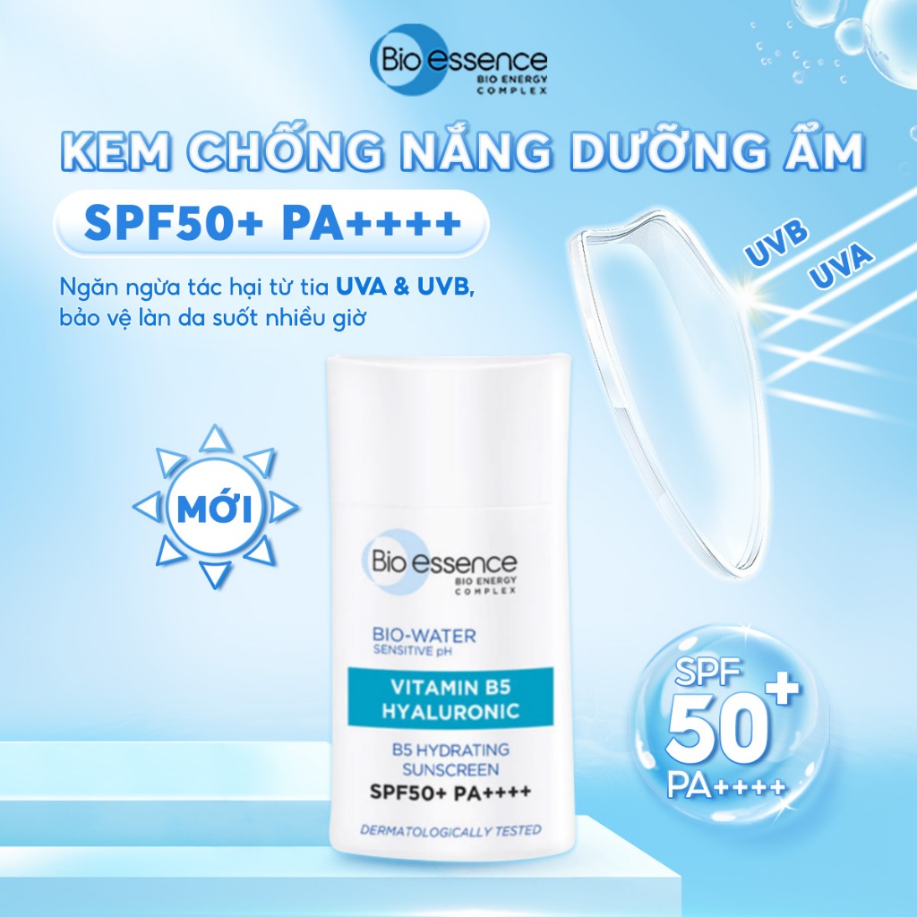 [KOL x Bio-essence] COMBO 2 Kem chống nắng dưỡng ẩm Bio-water Bio-essence B5 SPF 50 PA+++ ( 40ml ) tặng 1 chai ST 100g