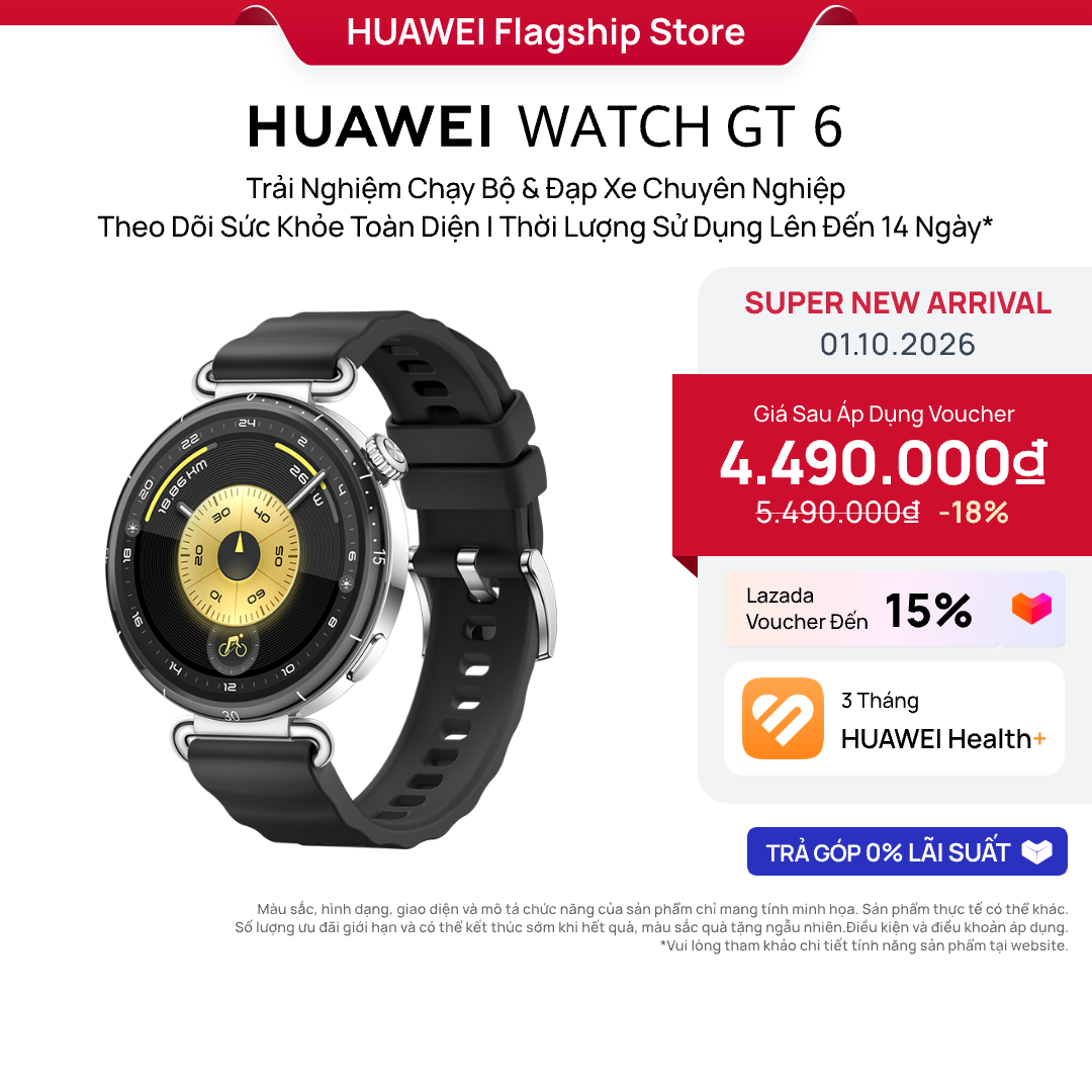 Đồng Hồ Thông Minh HUAWEI WATCH GT6 Series | Tập Luyện Nâng Cao | Theo Dõi Sức Khỏe