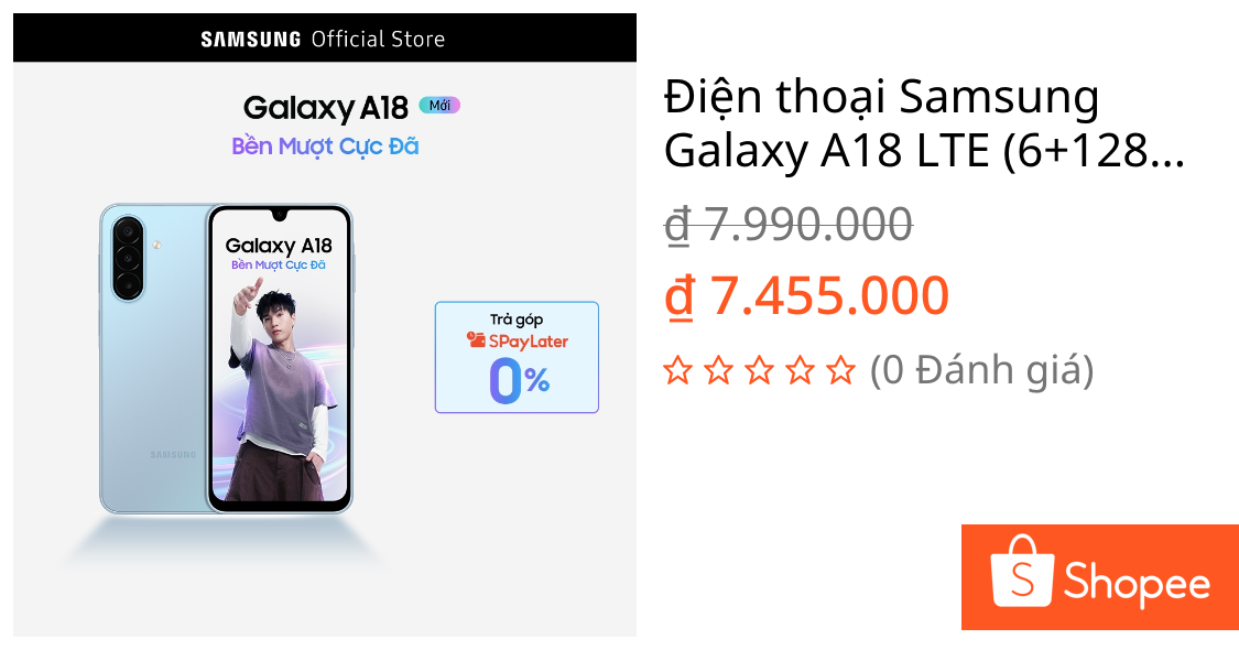 Điện thoại Samsung Galaxy A18 LTE (6+128GB) | Shopee Việt Nam