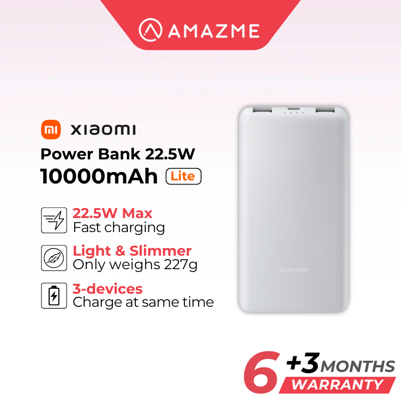 Xiaomi Power Bank 10000mAh 22.5W Lite - Type-C USB-C Input & Output P16ZM