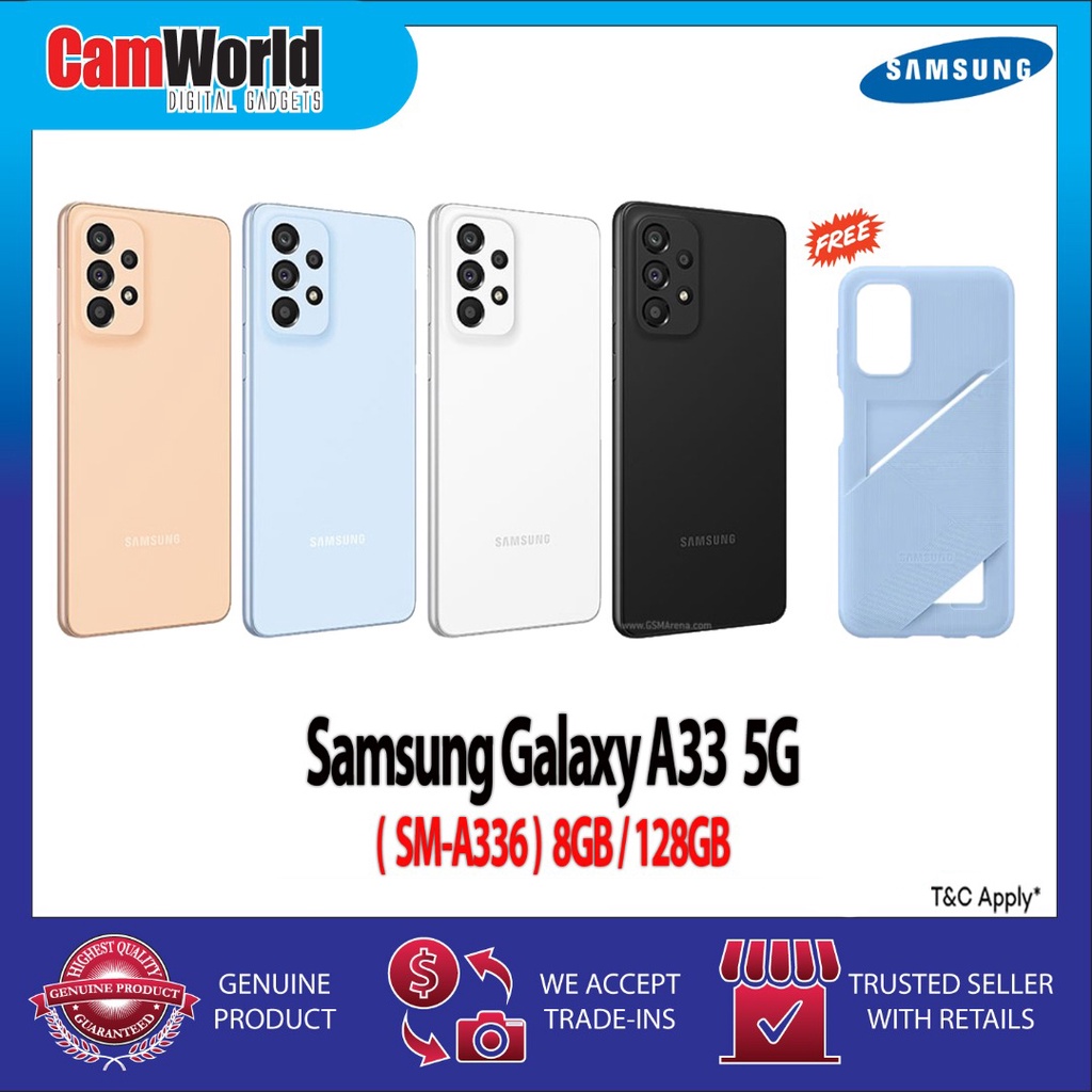 Samsung Galaxy A33 5G ( SM-A336 ) ( 8GB + 128GB ) WITH Case