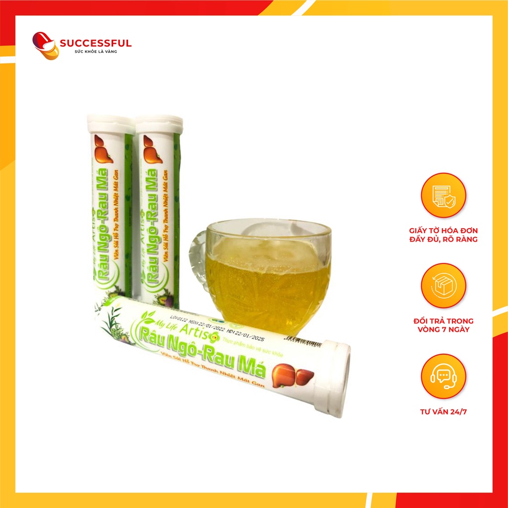 Viên uống My Life atiso, râu ngô, rau má - Mát gan giải độc thanh lọc cơ thể - Sức khỏe là vàng | Shopee Việt Nam