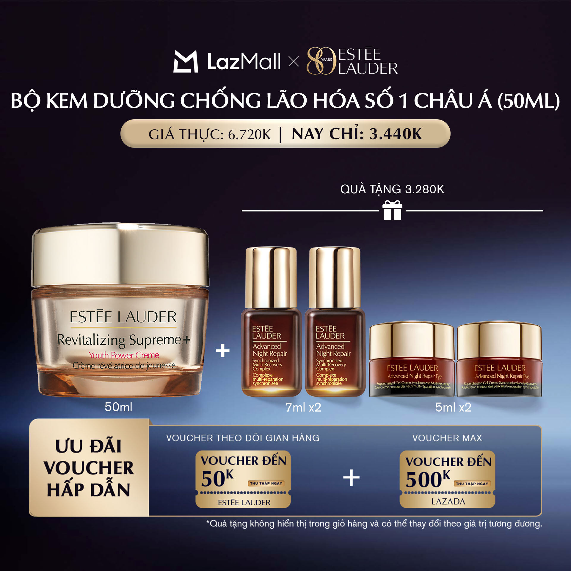 [Ưu đãi độc quyền] - [MỚI] Kem dưỡng Collagen chống lão hóa Estee Lauder Revitalizing Supreme+ Youth Power Creme Moisturizer - Moisturizer 50ml