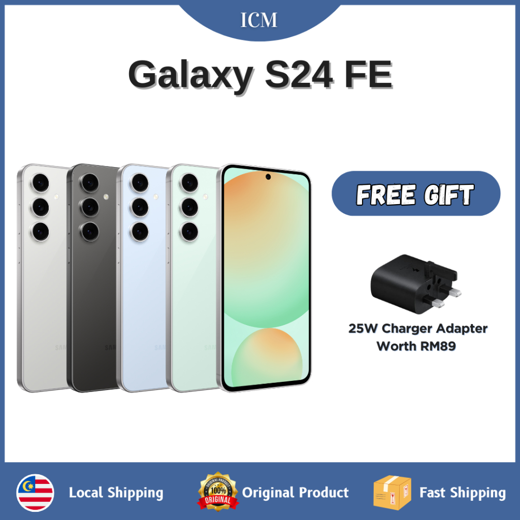 SAMSUNG Galaxy S24 FE (8GB Ram + 256GB/512GB Rom) Original Malaysia New Set | 1 Year Warranty