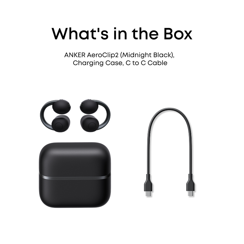 Anker soundcore AeroClip 2 Wireless Earbuds Hi-Res Audio 150X LDAC Thus AI Chip Comfort Open Design 12mm Drivers IP57 Waterproof Crystal Clear Calls Open-Ear Headphones