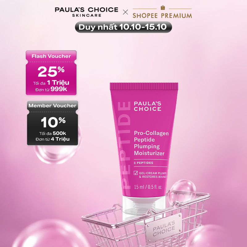 Kem dưỡng ẩm căng mọng và giảm nếp nhăn Paula's Choice Pro-Collagen Peptide Plumping Moisturizer 15ml 1517
