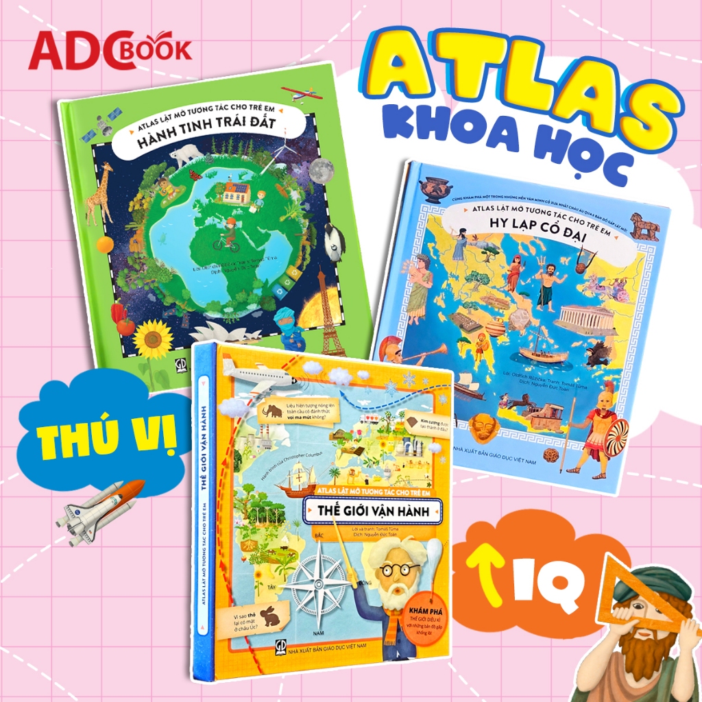 Sách Atlas lật mở tương tác cho trẻ em - Khám phá khoa học và phát triển trí tuệ | Shopee Việt Nam