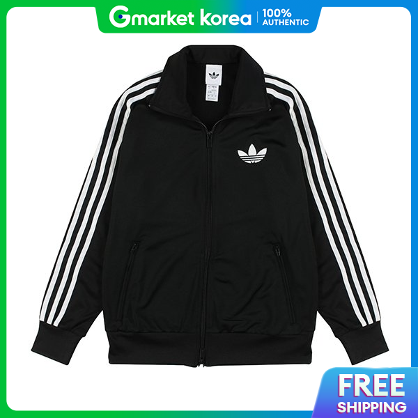 adidas | Áo khoác thể thao Adidas Firebird dáng rộng màu đen trắng KD7983