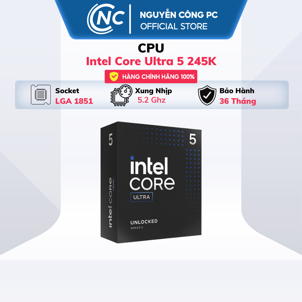 CPU Intel Core Ultra 5 245K (14 Nhân 14 Luồng, Arrow Lake-S) - New - Bảo hành 36 Tháng | Shopee Việt Nam