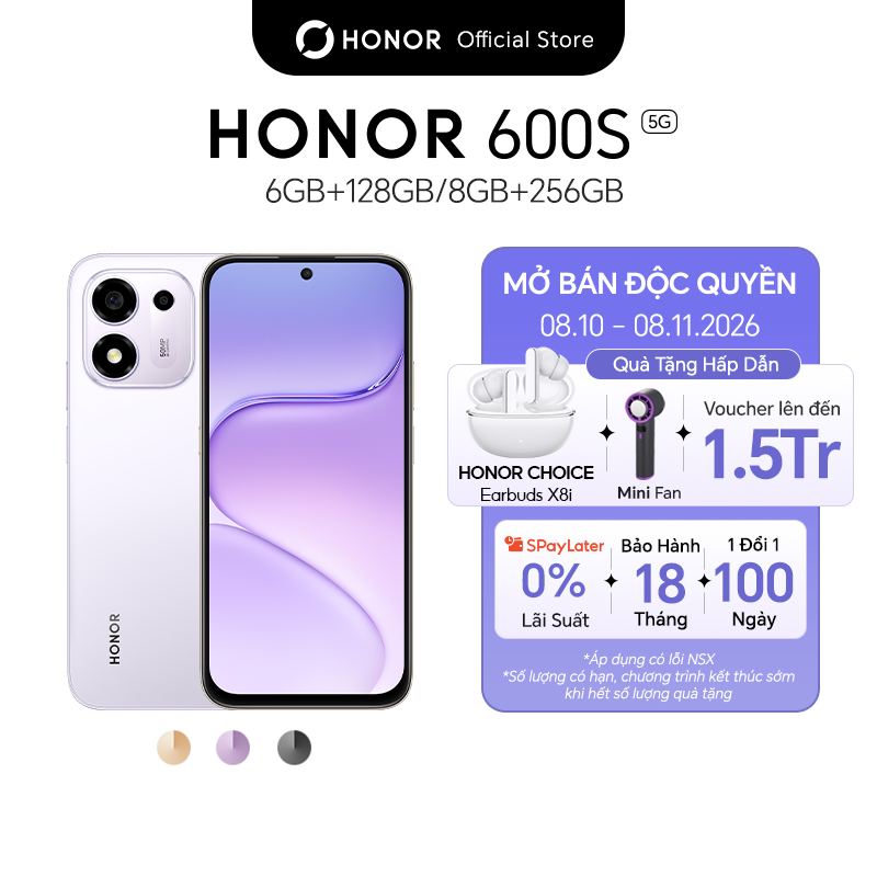Điện Thoại Honor 600S 5G 6GB/8GB + 128GB/256GB, Màn Hình 6.87 Inch, Pin 8100mAh, Sạc Nhanh 45W, Bảo Hành 18 Tháng | Shopee Việt Nam