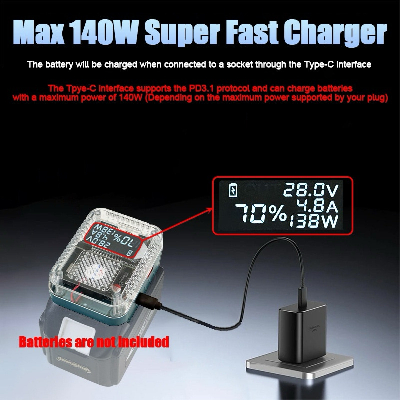 Bộ sạc PD 140W chuyển đổi nguồn Chân Pin Makita phổ thông | Shopee Việt Nam