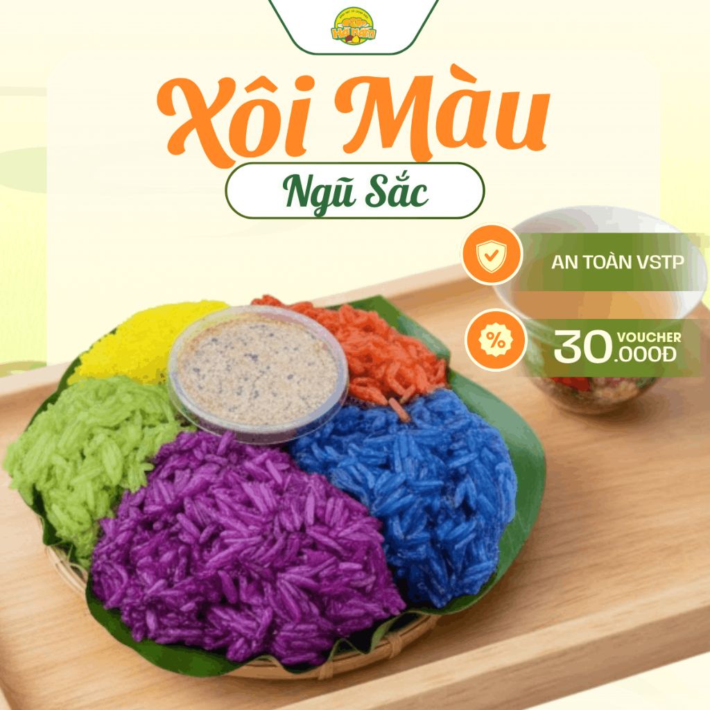 Xôi ngũ sắc Hà Nấm từ gạo nếp nương, đặc sản vùng cao, dẻo thơm, màu tự nhiên | Shopee Việt Nam