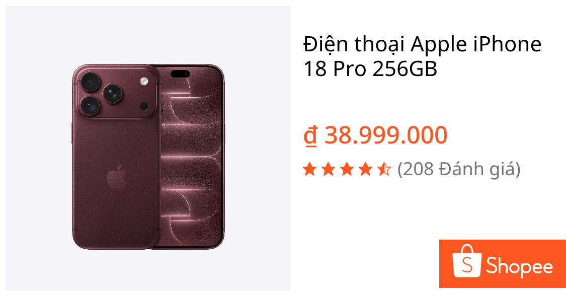 Điện thoại Apple iPhone 18 Pro 256GB | Shopee Việt Nam