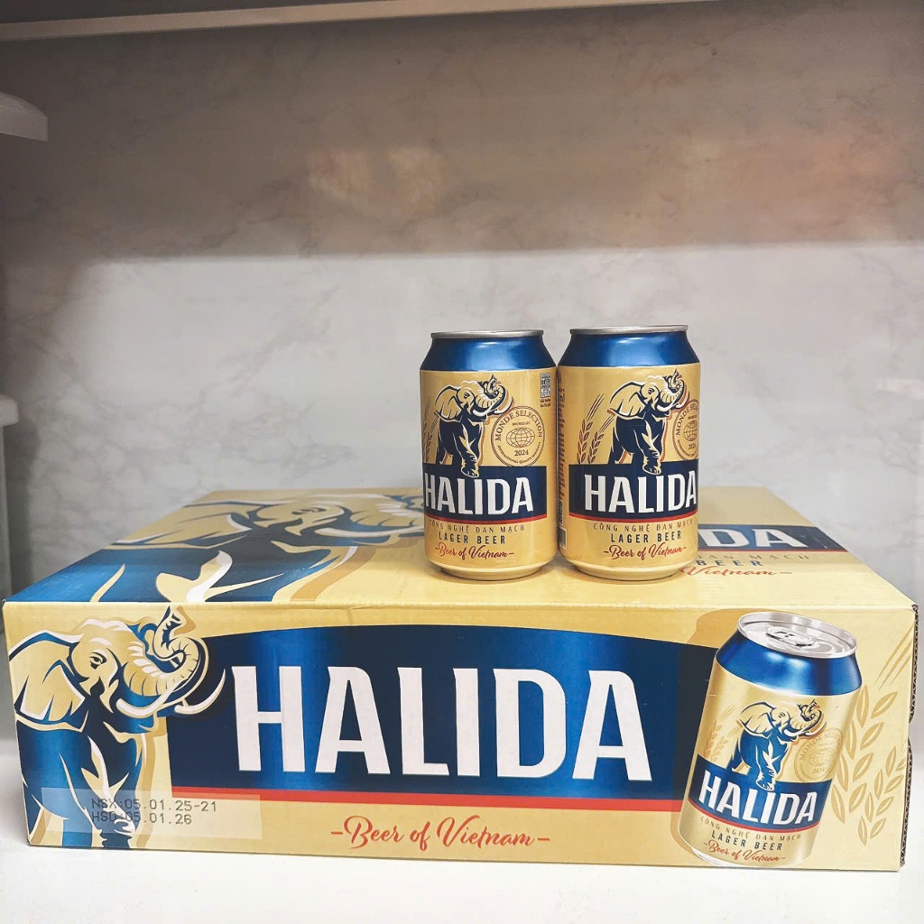 Thùng bia Halida (24 lon x 330ml) | Shopee Việt Nam