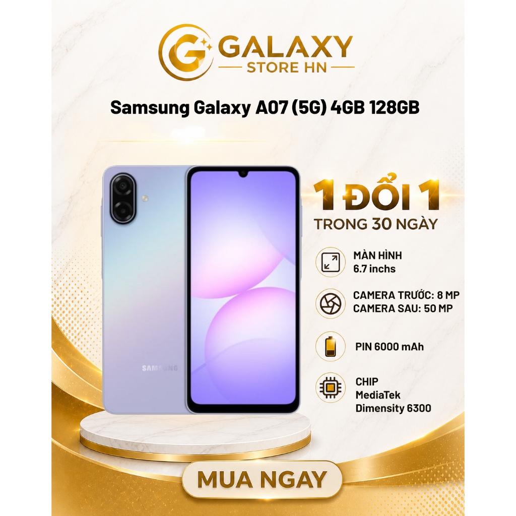 Điện thoại Samsung Galaxy A07 (5G) 4GB 128GB chính hãng