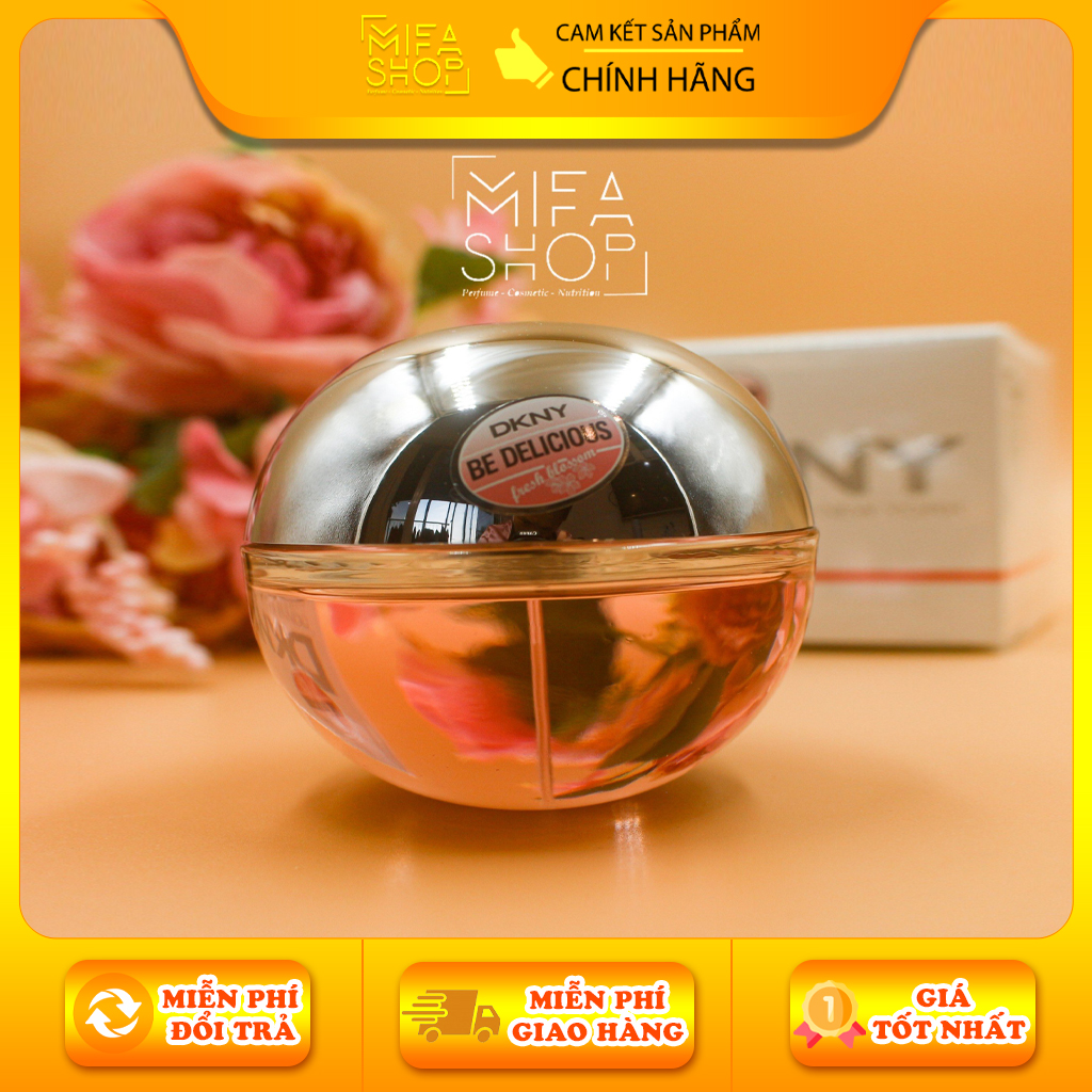 Nước Hoa DKNY Be Delicious Fresh Blossom 100ml chính hãng | sự kết hợp giữa mùi thơm trái cây quyến rũ của cánh hoa nhài và hoa hồng như hương thơm của mùa xuân đầy năng lượng và tươi mát | Mifa Shop | HCM