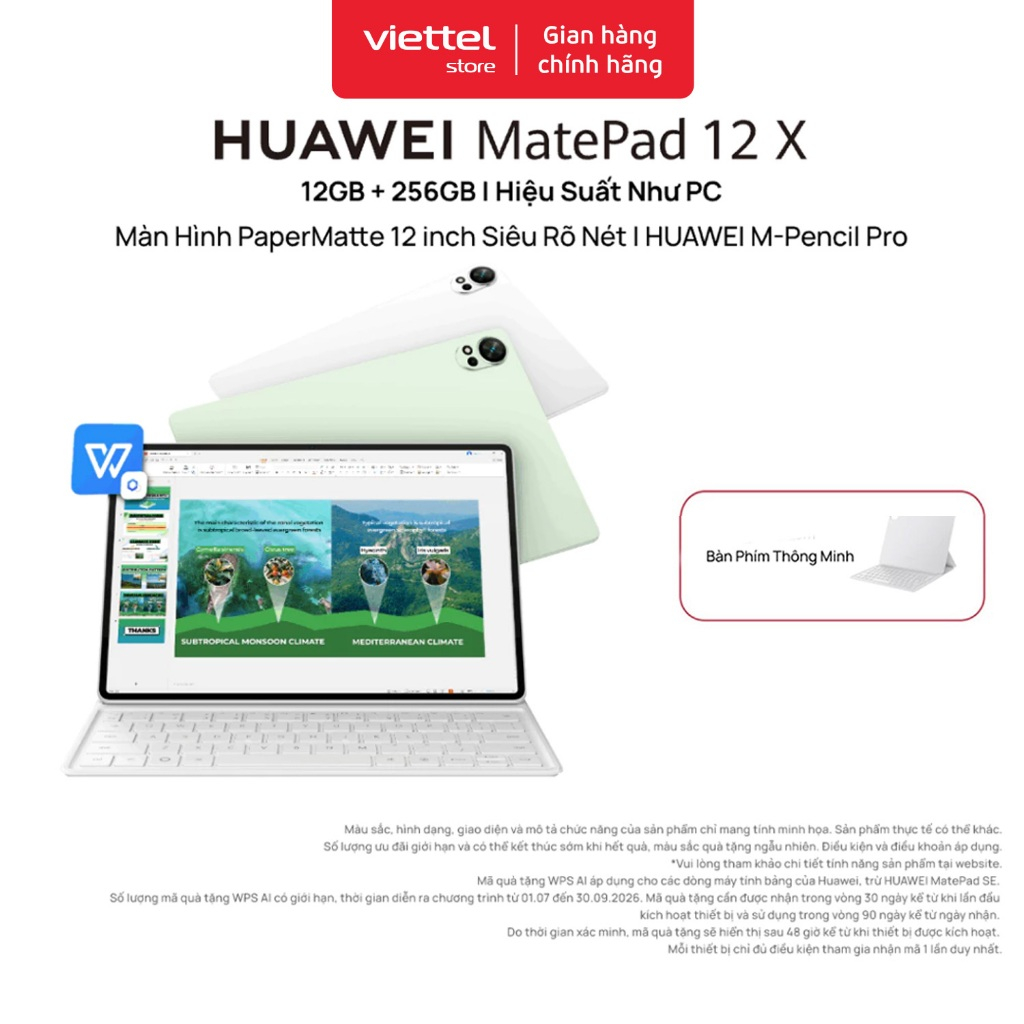 Máy Tính Bảng HUAWEI MatePad 12 X | Hiệu Suất Như PC | Màn Hình PaperMatte 12" Rõ Nét | M-Pencil Pro | Shopee Việt Nam