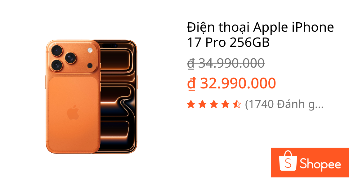Điện thoại Apple iPhone 17 Pro 256GB | Shopee Việt Nam