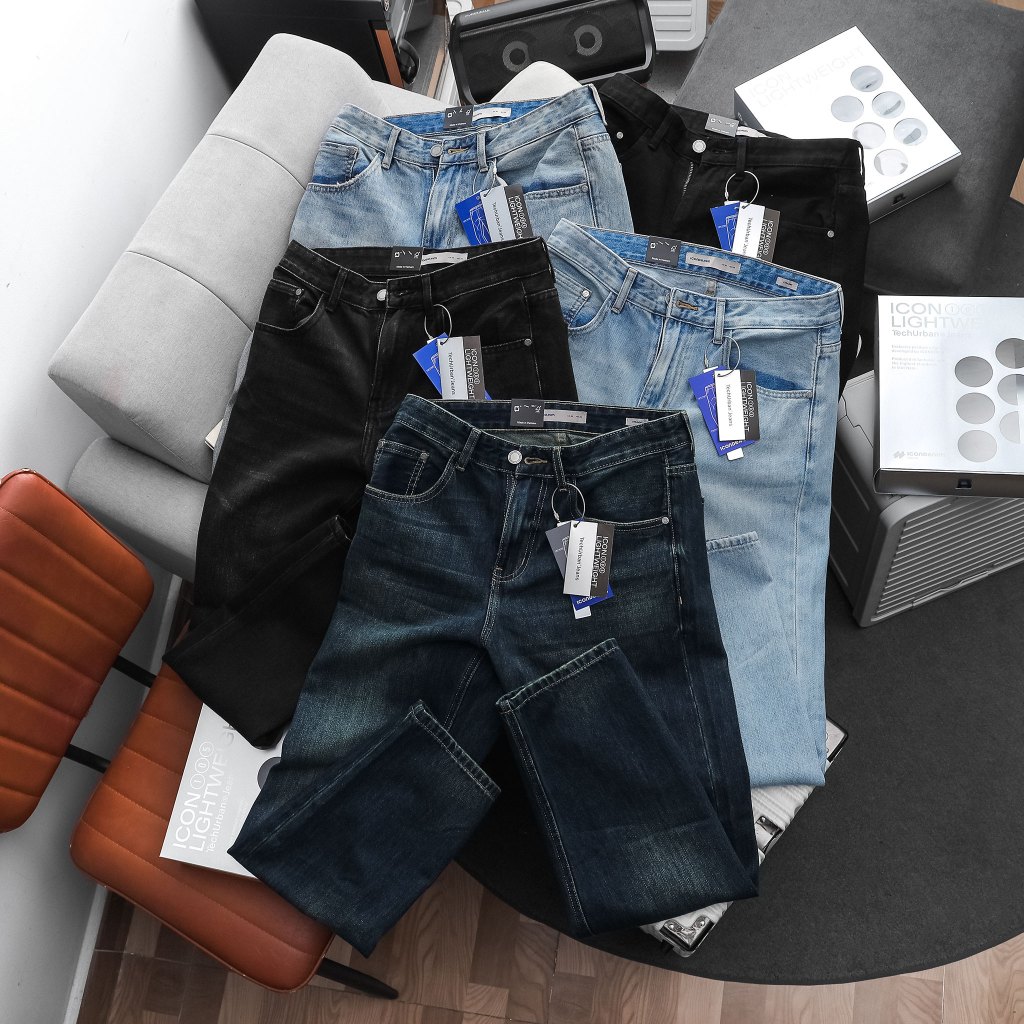 Quần Jean Nam ICON105 Lightweight, Quần Bò Nam Ống Suông Siêu Nhẹ, Vải Thoáng Khí, Jean Nam Cao Cấp | Shopee Việt Nam