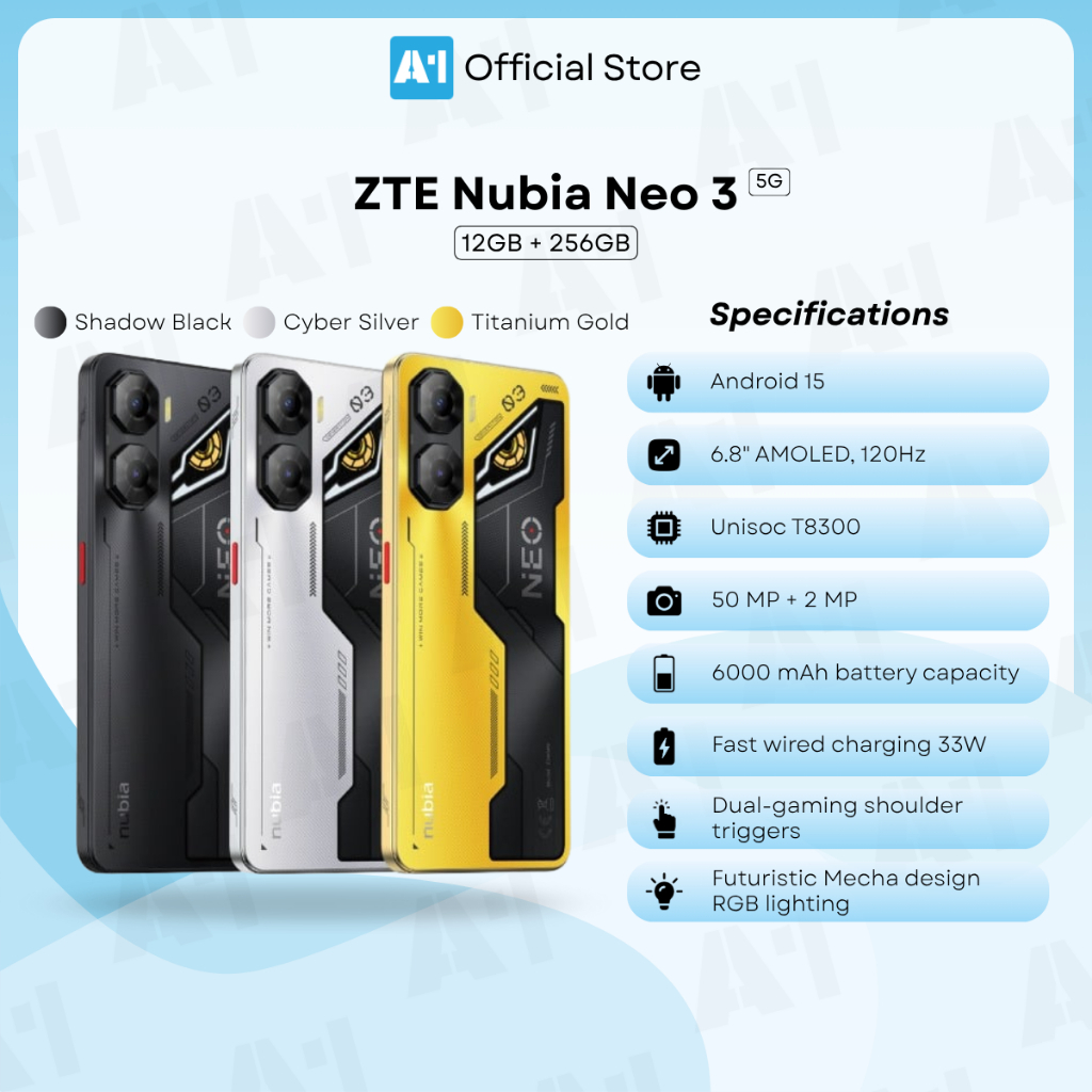 ZTE Nubia Neo 3 5G (8GB+256GB) | Neo 3 GT 5G (12GB+256GB) ZTE Malaysia Set