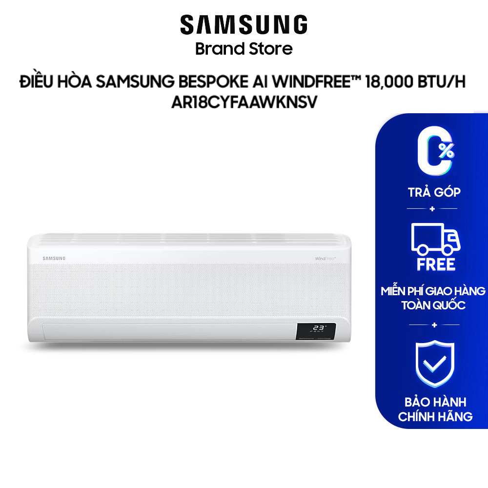 [MIỄN PHÍ VẬN CHUYỂN] Điều Hòa Samsung Bespoke AI WindFree™ 18,000 BTU/h AR18CYFAAWKNSV | Shopee Việt Nam