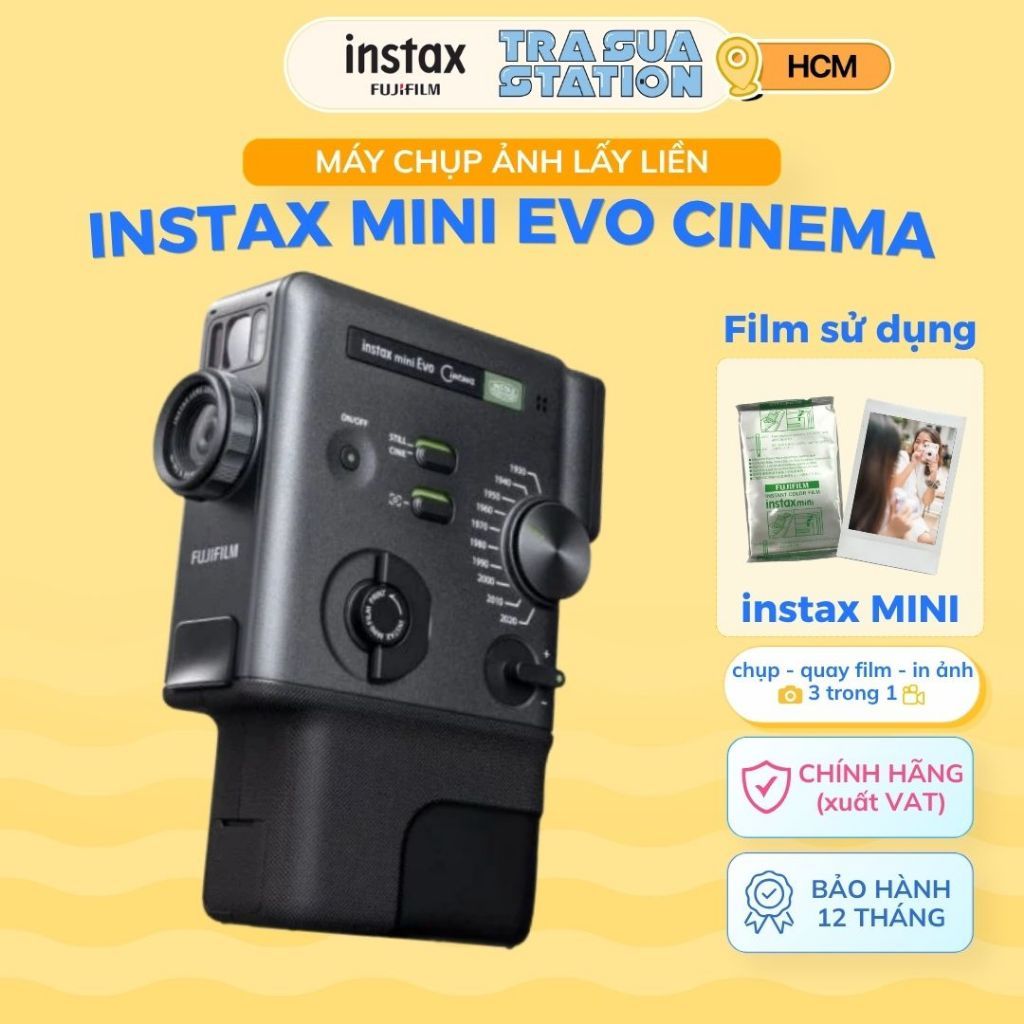 Fujifilm Instax Mini Evo Cinema - Máy chụp ảnh/ Máy quay film lấy ngay kết hợp in ảnh bằng điện thoại - BH 1 năm | Shopee Việt Nam