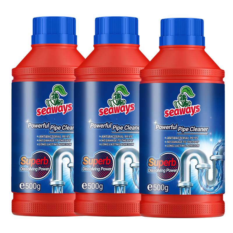 Seaways Powerful Pipe Cleaner 500g Quick dissolve residue Unclog pipes quickly Long-lasting adhesion